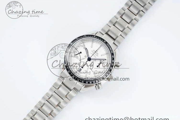 0719 Speedmaster Racing Master SS HKF Best Edition White Dial on SS Bracelet A TravelReady 7809